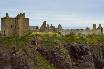 Fototapeta na wymiar Dunnottar Castle landscape in Scotland