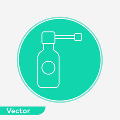 Medicine spray vector icon sign symbol