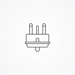 Plug vector icon sign symbol