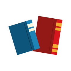 academic books icon, flat design