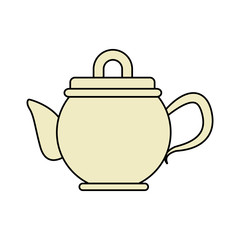tea pot icon, kitchen utensils design