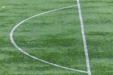Detail of an artificial grass soccer field. Portugal.	