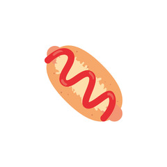 Isolated hot dog icon vector design