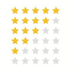 Rating stars. Gold