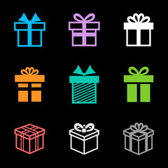 Vector Gift box set