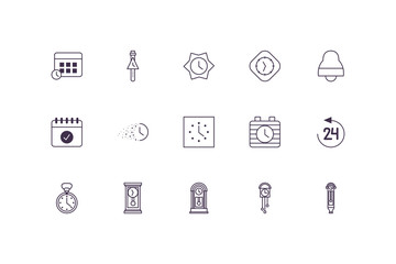 Isolated clock icon set vector design