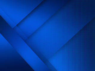 Obraz premium Modern blue background overlap paper with blank space for your text 