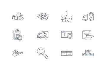 Isolated delivery icon set vector design