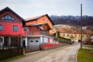 Fototapeta na wymiar Countryside house view for lifestyle design in Maribor Slovenia