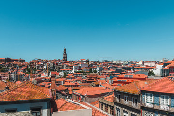 Obraz premium Porto, PORTUGAL - AUGUST 12, 2019: Skyline of Porto