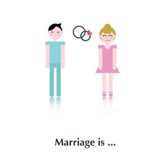 Young marriage icon
