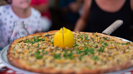 Little Italy Lombardi's clam pie pizza