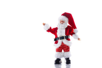 Santa Claus toy isolated on white background