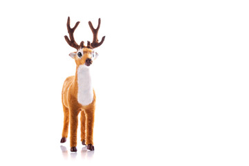 Deer toy isolated on white background