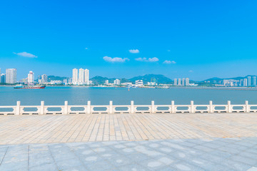 City view of Beaver Island on Couple Road in Zhuhai City, Guangdong Province