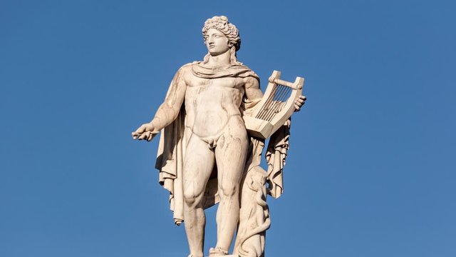 classic statue of Greek god Apollo