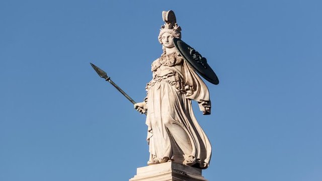 classic statue of Greek goddess Athena