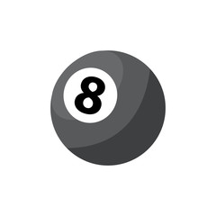 eight ball isolated on white background