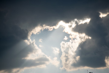 dramatic sky with clouds