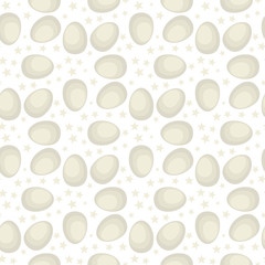 Egg seamless pattern.Vector Chicken egg