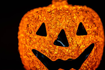 halloween pumpkin in the dark