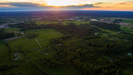 Fototapeta premium aerial view of landscape