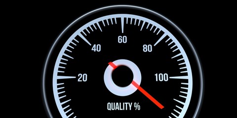 Quality indicator on 100% extremely detailed and realistic high resolution illustration of a Level Meter