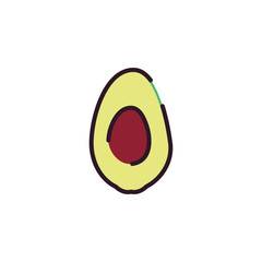 Isolated avocado icon vector design