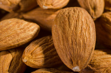 many fresh and roasted almonds