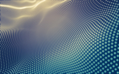 Abstract background. Molecules technology with polygonal shapes, connecting dots and lines. Connection structure. Big data visualization.