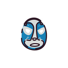 Isolated mexican wrestling mask vector design