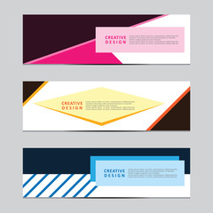 Vector abstract geometric design banner web template. Modern design. Vector illustration