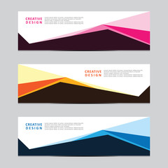 Naklejka premium Vector abstract geometric design banner web template. Modern design. Vector illustration