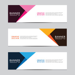 Vector abstract geometric design banner web template. Modern design. Vector illustration
