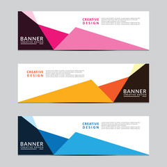 Fototapeta premium Vector abstract geometric design banner web template. Modern design. Vector illustration