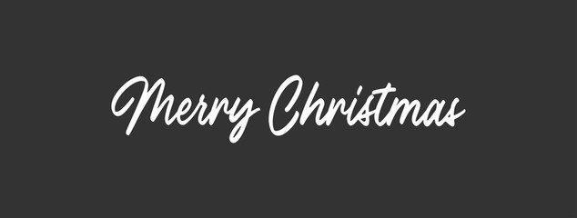 Merry christmas text sign. Calligraphy type, hand drawn style.