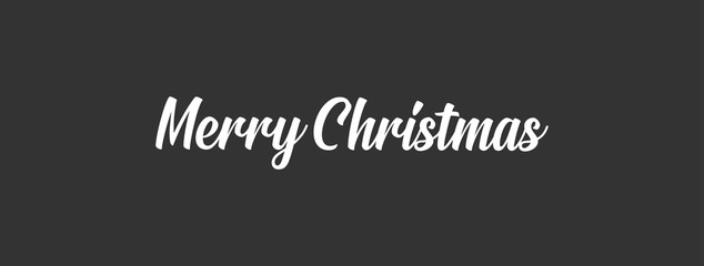 Merry christmas text sign. Calligraphy type, hand drawn style.