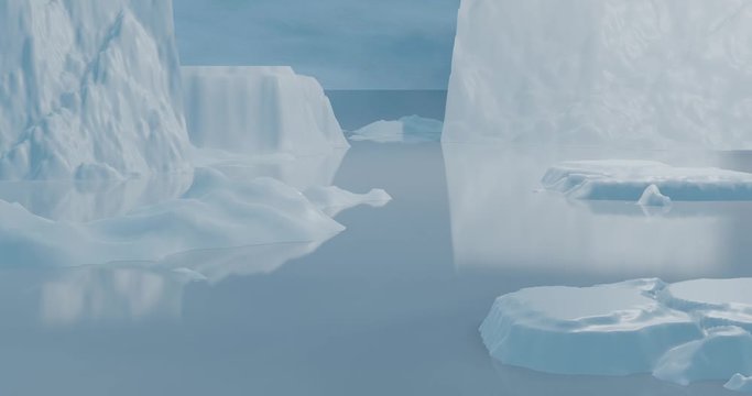 氷河が溶けだす温暖化現象