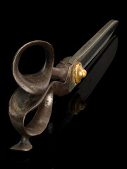 Ancient professional scissors for the tailor and the cutter