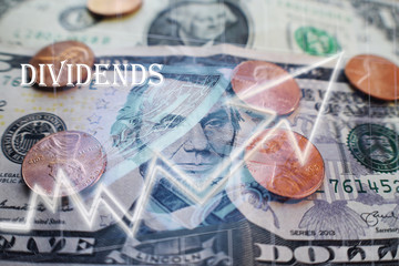 Dividends & Capital Gains From Investments Concept 