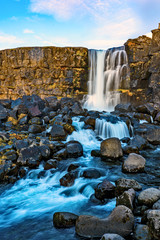 Waterfall view in Iceland, Iceland waterfall