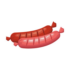 sausages icon, colorful design