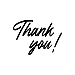 Obraz premium Thank You handwritten inscription. Hand drawn lettering calligraphy. Thanks card. Vector illustration.