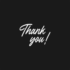 Thank You handwritten inscription. Hand drawn lettering calligraphy. Thanks card. Vector illustration.