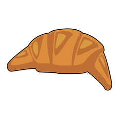 croissant bread icon, colorful design