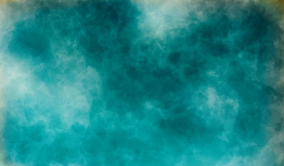 Abstract modern painting . Dry brush painted paper , canvas , wall . Textured background in blue , green and yellow tones