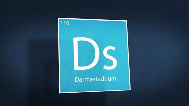 Periodic Table of Elements Cinematic Animated Series - Element Darmastadtium hovering in space