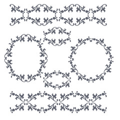 floral ornaments frames and borders