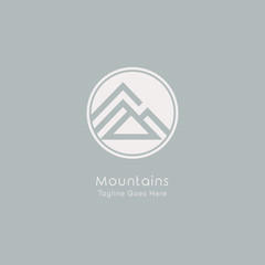 Mountain logo vector ilustration concept, financial, accounting, business, travel and other companies