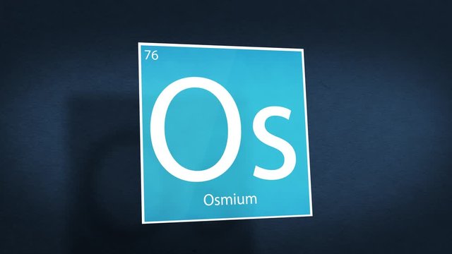 Periodic Table of Elements Cinematic Animated Series - Element Osmium hovering in space